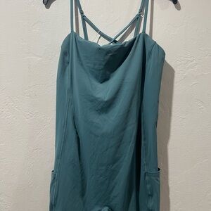 HALARA Teal Nylon-Blend romper